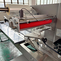 Machine à emballer rotative horizontale d'oreiller de nourriture de paquet de flux de biscuit de barre de chocolat de coût bas