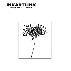 Autocollant de tatouage semi-permanent réaliste Lycoris Radiata (Lys Araignée Rouge) longue durée 15 jours pour femmes et hommes – Vente en gros - Product Image 3