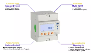 Acrel ADL100-EYNK/<span class=keywords><strong>F</strong></span> ประเภทมิเตอร์วัดพลังงานไฟฟ้าแบบเติมเงินพร้อมซิมการ์ดเติมเงินมิเตอร์ - Product Image 5