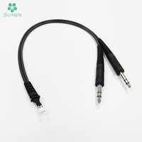 Kabel Audio Mono 6.35MM Custom 1/4 inci TS Male ke RCA Male Stereo Jack, Kabel Jack Mono 6.35MM ke RCA