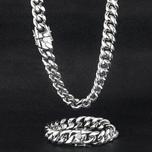 카윤 힙합 남성용 주얼리 925 순은 18k 금도금 로프 체인 목걸이 쿠반 링크 체인 - Product Image 1