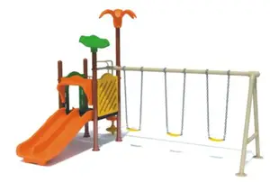 Balançoire et toboggan combinés pour aire de jeux extérieure OEM, balançoire en métal pour aire de jeux extérieure pour enfants - Product Image 5