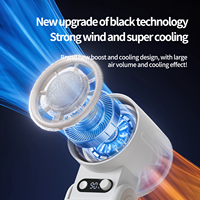 Hxtc88 Nouveau ventilateur portable pliable à main avec fonction de refroidissement par air et glace, rechargeable par USB, 6000 mAh, avec cordon de suspension
