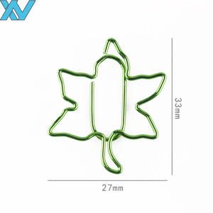 Klip kertas logam bentuk daun hijau kustom kategori produk hadiah promosi dan klip - Product Image 6