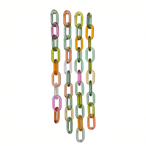 Cadena de Eslabones de Resina Transparente de Gran Tamaño y Coloridos, Diseño Moderno, Decoración para Colgar en la Pared, Proyectos de Bricolaje, Accesorios para Cortinas Divisorias de Habitaciones - Product Image 1
