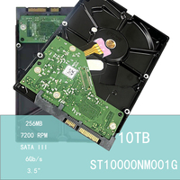 Disque dur interne NAS d'entreprise ST10000NM001G 10 To, 7200 tr/min, cache 256 Mo, 3,5 pouces, SATA 6 Gb/s, stockage de données haute performance