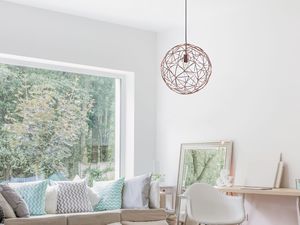 Hiện Đại Bắc Âu Trang Trí Sphere Quả Cầu Bóng Kim Loại Wire Mesh Cage Pendant Ánh Sáng Đèn Treo Cho Phòng Khách Phòng Ngủ Nhà Bếp - Product Image 4