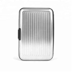 Porte-cartes en métal anti-RFID en aluminium pour cadeaux d'entreprise, logo personnalisé, portefeuille fin de luxe imperméable pour homme, 13,56 MHz - Product Image 2