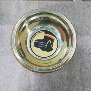 Bol pour chien en bois et métal, style classique moderne, impression de logo <span class=keywords><strong>personnalisée</strong></span>, écologique, bol d'alimentation durable pour animaux de compagnie - Product Image 2