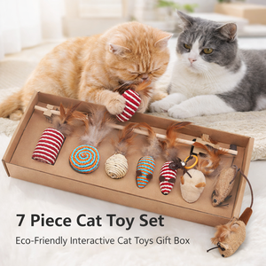 ดีไซน์ของเล่นแบบอินเทอร์แอคทีฟ: ไม้ล่อแมวแบบขนนกพร้อมกระดิ่ง กระตุ้นความต้องการล่าเหยื่อ ช่วยให้แมวกระตือรือร้น สนุกสนาน และเพลิดเพลิน - Product Image 1