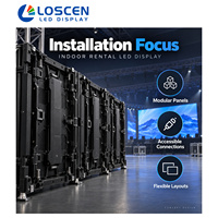 Écran LED d'intérieur P2.604 500x500mm avec cabinet léger pour la production d'événements et les entreprises de services audiovisuels