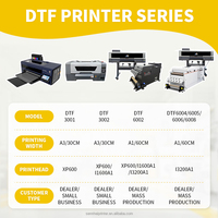 Impresora de inyección de tinta para camisetas XP600 I1600 3ALPS A3 de 30 cm con cabezal único, impresora DTF para talleres pequeños, máquina de impresión por transferencia DTF para prendas de vestir