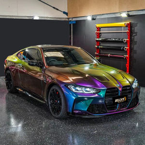 <span class=keywords><strong>Film</strong></span> protecteur de peinture pour carrosserie automobile en vinyle PET de haute qualité, 1,52 x 18 m, changeant de couleur, avec des couleurs violet, bleu et or - Product Image 2