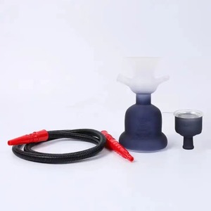 Exquisito Set de Shisha de Vidrio Moderno con Técnica Esmerilada, Duradero, Ecológico, <span class=keywords><strong>2</strong></span> Mangueras, Embalaje en Caja de Regalo, Soplado a <span class=keywords><strong>Mano</strong></span> - Product Image 6