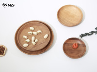 Assiettes de dîner rondes en bois de hêtre brun clair, style campagnard, écologiques, personnalisables avec logo, durables, prix usine, lot de 10 pièces, idéales comme cadeau d'affaires