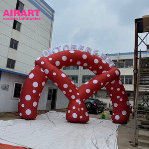 Arco rojo inflable personalizado de fábrica para decoración de escenario y arco de Globo Rojo inflable de gran venta - Product Image 3