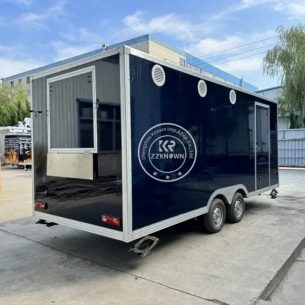 2024 nóng bán Dot xe tải thực phẩm với nhà bếp van giỏ hàng Trailer Di động đầy đủ trang bị Kem Cà Phê nhanh Trailer thực phẩm để bán USA