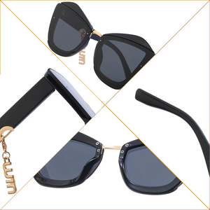 Lunettes de soleil <span class=keywords><strong>tendance</strong></span> Partagas, design personnalisé, logo, style œil de chat avec chaîne, protection UV400, pour femmes. - Product Image 6