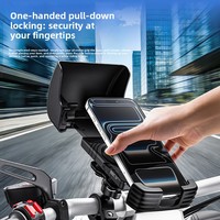 Nouveau support de téléphone pour vélo anti-regard indiscret avec pare-soleil 360° °   Support de téléphone rotatif à verrouillage rapide pour vélo, trottinette électrique et moto