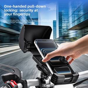 Nouveau support <span class=keywords><strong>de</strong></span> téléphone pour vélo anti-regard indiscret avec pare-<span class=keywords><strong>soleil</strong></span> 360° °   Support <span class=keywords><strong>de</strong></span> téléphone rotatif à verrouillage rapide pour vélo, trottinette électrique et moto - Product Image 5
