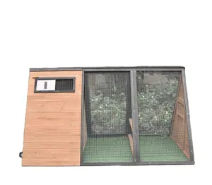 Wood backyard chicken coop wooden backyard hen house ,movable with two wheels