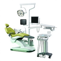 Fauteuil d'implantologie dentaire avec moniteur ECG et endoscope, construction en plastique et métal de classe I, alimentation électrique, certifié CE