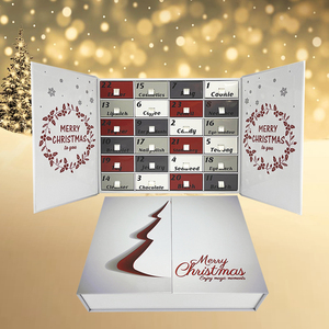 Emballage <span class=keywords><strong>de</strong></span> chocolat vide en feuille d'or personnalisé 24 jours <span class=keywords><strong>calendrier</strong></span> <span class=keywords><strong>de</strong></span> <span class=keywords><strong>l</strong></span>'<span class=keywords><strong>avent</strong></span> compte à rebours <span class=keywords><strong>de</strong></span> Noë<span class=keywords><strong>l</strong></span> boîte-cadeau en carton UV bougie à gaufrer - Product Image 2