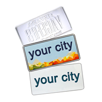 Plaque recouverte 3D personnalisée 1MM Plaques d'immatriculation vierges en aluminium à sublimation personnalisée