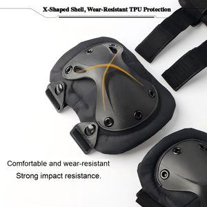 Rodilleras Tácticas Kango al por Mayor, Set de Protección de Doble Uso con Correas Antideslizantes para Motociclismo, Carreras, Bicicleta de Montaña y Trabajos en Suelos - Product Image 1