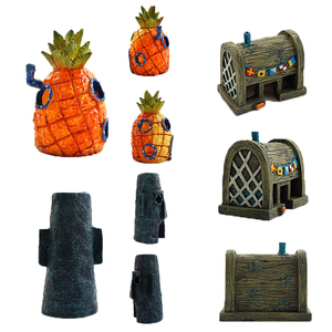 Decoración de <span class=keywords><strong>Acuario</strong></span> con Forma de Pecera de Dibujos Animados, Casa de Piña para Pecera, Adornos para el Hogar, Accesorios para Acuarios, <span class=keywords><strong>Peces</strong></span> - Product Image 6