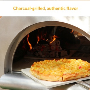 Four à <span class=keywords><strong>pizza</strong></span> italien en acier inoxydable pour cour extérieure, grill à charbon et bois, four de cuisson, rôtissoire, barbecue - Product Image 5