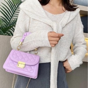 <b>Small</b> square crossbody <b>purse</b> Quilted PU shoulder bag Chain strap flap handbag Daily use women's bag - Product Image 5