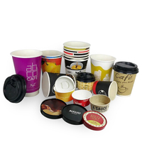 Vente en gros de gobelets à crème glacée de 3 oz, 5 oz, 8 oz, 12 oz, en papier écologique jetable avec couvercles à clipser pour yaourt glacé