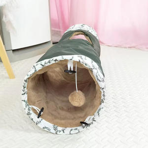 Nieuwe Oxford-stof mode hoge kwaliteit bedrukte bladeren herfst/winter kattentunnel & tent met aangepast logo D25*90cm - Product Image 6