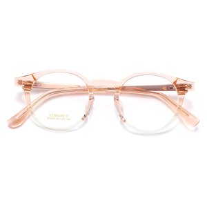 กรอบแว่นตาไทเทเนียมด้านหน้าบางเบาขนาดเล็กกรอบแว่นตาทรงกลมพร้อมสต็อก - Product Image 2