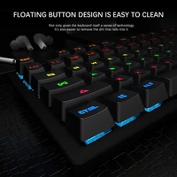 Profesional 87-kunci RGB LED Real mekanik Keyboard K550 USB 2.0 Backlit Desktop OEM Guangdong kabel tombol untuk PC kotak warna