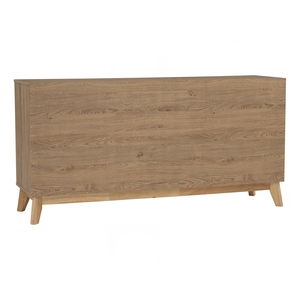 Aparador Versátil HIRADO de 1.5M en Color Roble Natural, Patas de Madera Maciza, Mueble Buffet Grande para Decoración de Comedor Estilo Escandinavo - Product Image 5