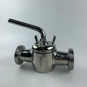 Dn11852 dn50 पुरुष थ्रेडेड एंड टी पोर्ट S316l कीमत स्टेनलेस स्टील तीन तरीके खाद्य और पेय प्रसंस्करण के लिए प्लग वाल्व - Product Image 1