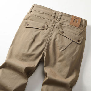 Nouveau style de <span class=keywords><strong>pantalon</strong></span> d'affaires décontracté pour homme, sarouel grande taille confortable pour garçon avec taille moyenne, coupe ample, devant plat pour l'hiver - Product Image 3