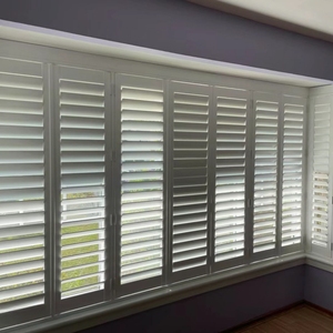 Obturador de PVC personalizado de fábrica hecho Obturador blanco de madera de alta calidad 2,5 "3,5" 4,5 "Cuchillas Persianas de plantación de PVC - Product Image 6