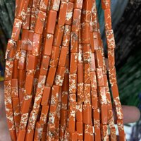 4*13mm pierre naturelle cristal agate rectangulaire DIY carré rectangle tube entretoise perles pour la fabrication de bijoux
