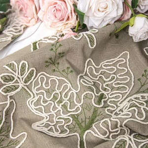 <span class=keywords><strong>Tissu</strong></span> en coton de style printemps et automne, grand motif de feuille d'érable, fil de coton, <span class=keywords><strong>tissu</strong></span> brodé pour robe cheongsam, <span class=keywords><strong>tissu</strong></span> en coton et <span class=keywords><strong>lin</strong></span> - Product Image 6