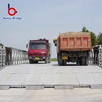 Pont en acier de type pont Bailey lourd pour le passage des conduites - Pont en treillis chinois avec services de soudage et de découpe