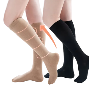 Chất Lượng Hàng Đầu 20-30mmHg Đầu Gối Cao Tùy Chỉnh Médical Nén Vớ Thời Trang Tốt Nghiệp Mở Ngón Chân Nén Vớ - Product Image 2