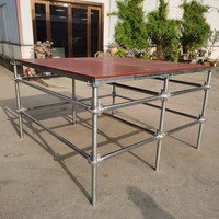 Podium de scène en aluminium pour événements 1,22*1,22m ou 1,22*2,44m, plateforme de scène mobile portable pour concerts, événements, mariages