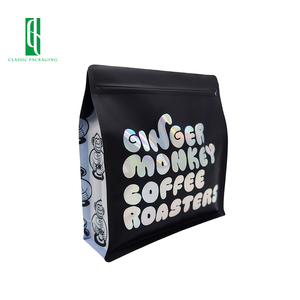 Bolsa de Café Personalizada con Sellado de 8 Lados, Holograma Láser, Lámina Dorada, Plástico de Grado Alimenticio, Bolsa con Cierre <span class=keywords><strong>Ziploc</strong></span> para Envasado de Chicle y Gelatina - Product Image 1