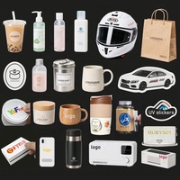 Autocollants personnalisés en vinyle imperméable avec logo imprimé UV en 3D, autocollants pour matériaux métalliques brillants, estampage à chaud pour promotions
