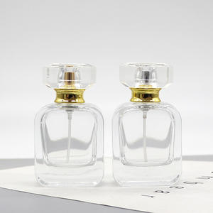 Flacon de parfum en verre transparent blanc carré de 30 ml avec clip, flacon vide pour cosmétiques, ensembles de voyage miniatures, mini-parfums - Product Image 3