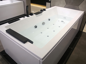 Baignoire autoportante en acrylique au design moderne, écologique, portable, pour hôtels, avec drain d'angle, marque <span class=keywords><strong>SICO</strong></span>, garantie 5 ans - Product Image 2