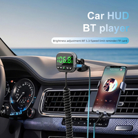 FM Bluetooth HUD Digitaler LED-Tachometer Head-up-Display Uhr GPS-Funktion Geschwindigkeitserkennung Mit USB-Radiosender-Adapter